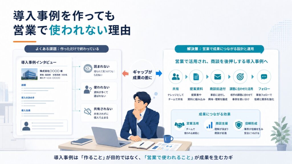 導入事例を作っても営業で使われない理由