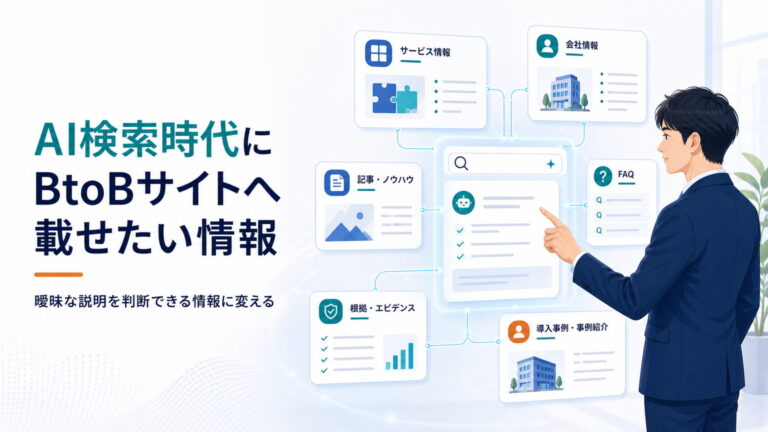 AI検索時代にBtoBサイトへ載せたい情報