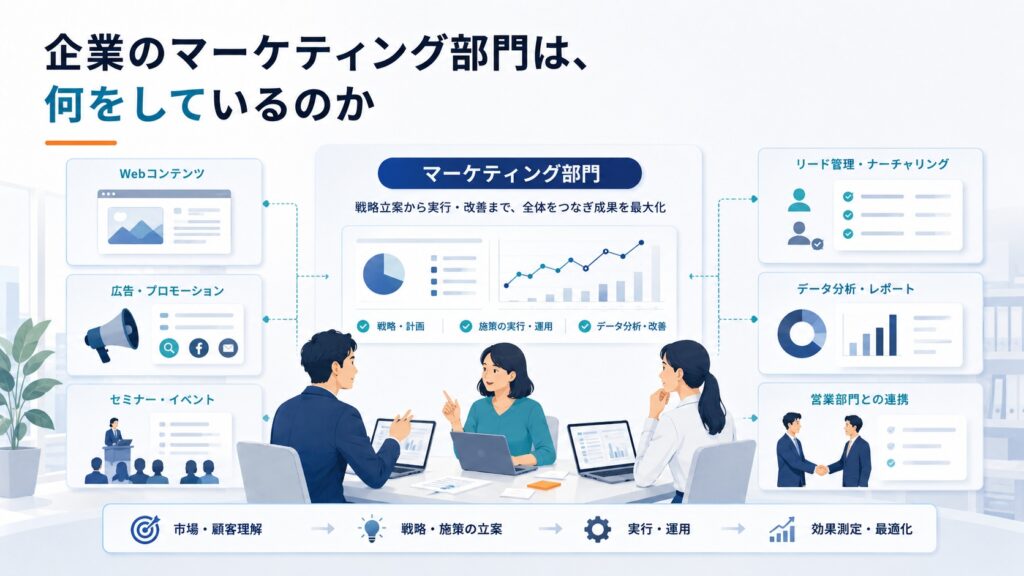 企業のマーケティング部門は、何をしているのか