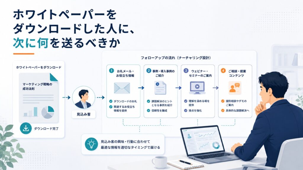 ホワイトペーパーをダウンロードした人に、次に何を送るべきか
